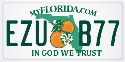 FL license plate EZUB77