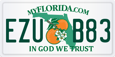 FL license plate EZUB83