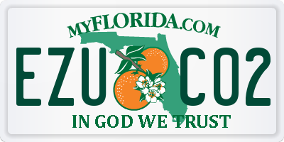 FL license plate EZUC02