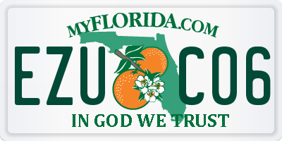 FL license plate EZUC06