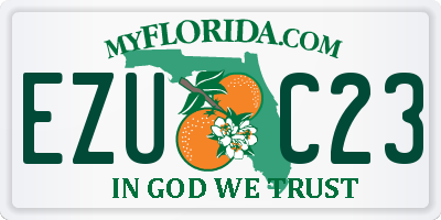 FL license plate EZUC23