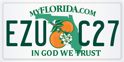 FL license plate EZUC27