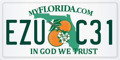 FL license plate EZUC31