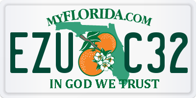 FL license plate EZUC32