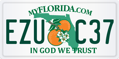 FL license plate EZUC37