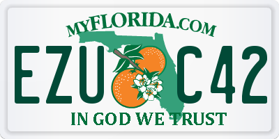 FL license plate EZUC42