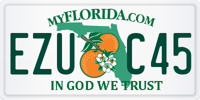 FL license plate EZUC45