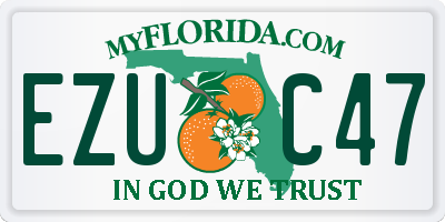 FL license plate EZUC47