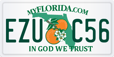 FL license plate EZUC56