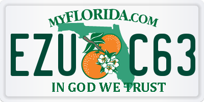 FL license plate EZUC63