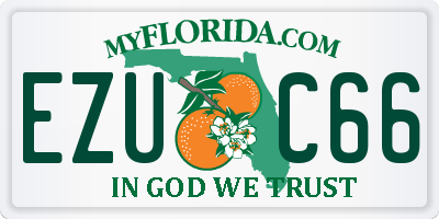 FL license plate EZUC66