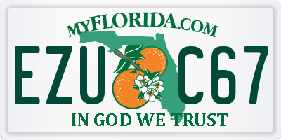 FL license plate EZUC67