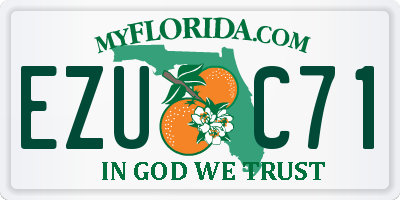 FL license plate EZUC71