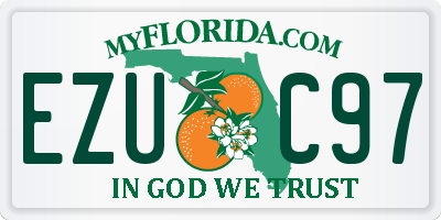 FL license plate EZUC97