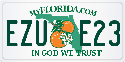 FL license plate EZUE23