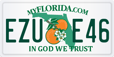 FL license plate EZUE46