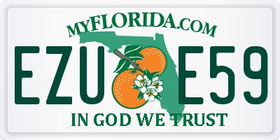 FL license plate EZUE59