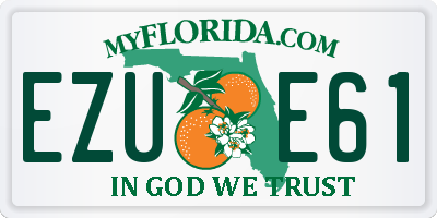 FL license plate EZUE61