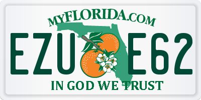 FL license plate EZUE62