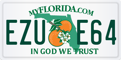 FL license plate EZUE64