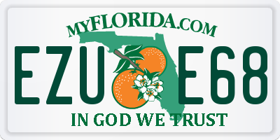 FL license plate EZUE68