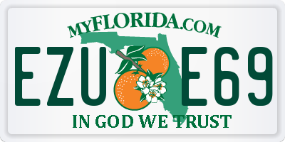 FL license plate EZUE69