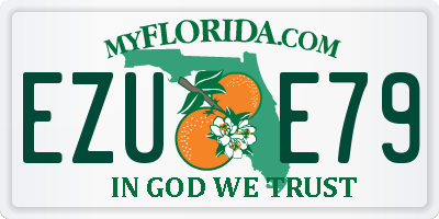 FL license plate EZUE79