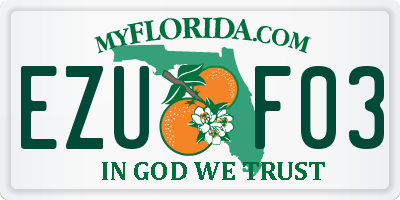 FL license plate EZUF03