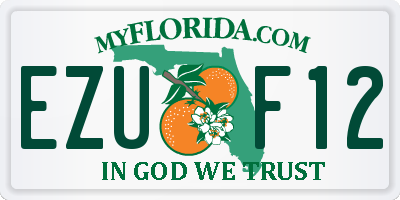 FL license plate EZUF12