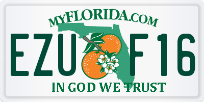 FL license plate EZUF16