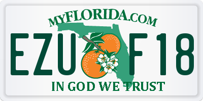 FL license plate EZUF18