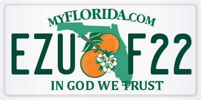 FL license plate EZUF22