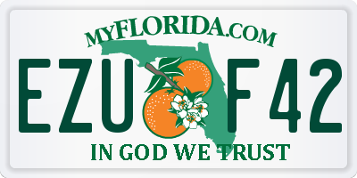 FL license plate EZUF42