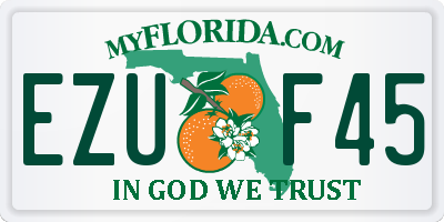 FL license plate EZUF45