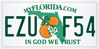 FL license plate EZUF54