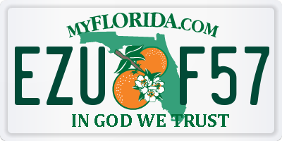 FL license plate EZUF57