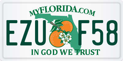 FL license plate EZUF58