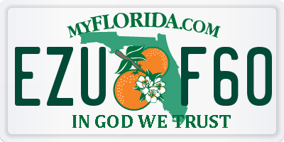 FL license plate EZUF60