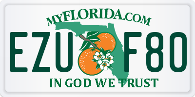 FL license plate EZUF80