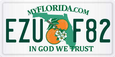 FL license plate EZUF82