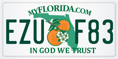 FL license plate EZUF83