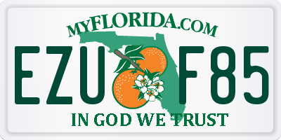 FL license plate EZUF85