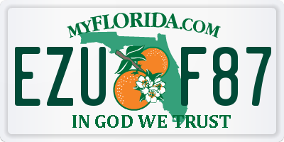 FL license plate EZUF87