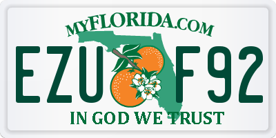 FL license plate EZUF92