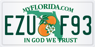 FL license plate EZUF93