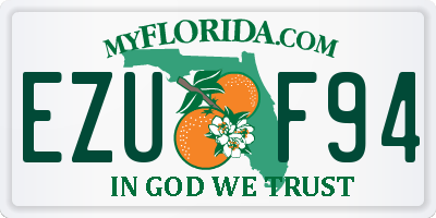 FL license plate EZUF94