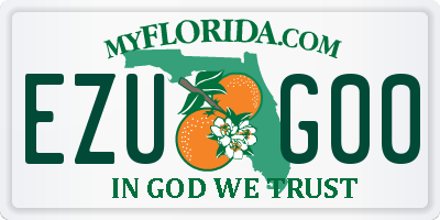 FL license plate EZUG00