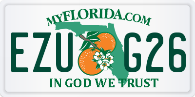 FL license plate EZUG26