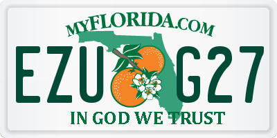 FL license plate EZUG27