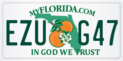 FL license plate EZUG47